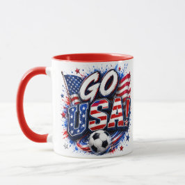 Ga naar USA Patriotische Voetbal Fan Mok | Amerika