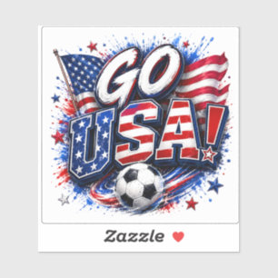 Ga naar USA voetbalfan Amerikaan Sticker