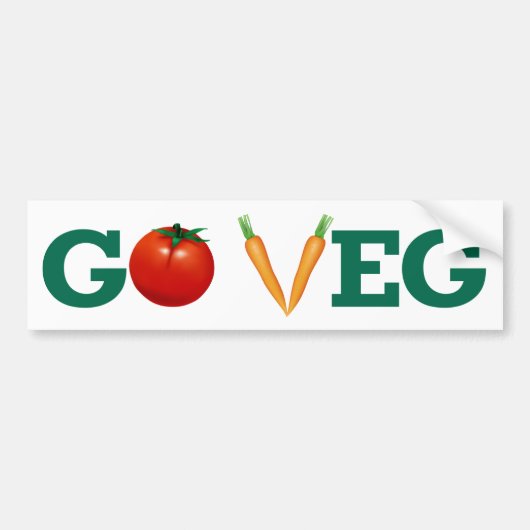 Ga naar Veg Bumpersticker (Voorkant)