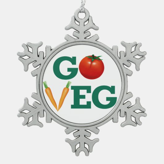 Ga naar Veg Tin Sneeuwvlok Ornament (Voorkant)