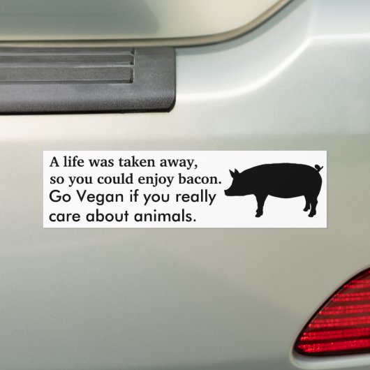Ga naar vegan om levens te redden bumpersticker (Op auto)