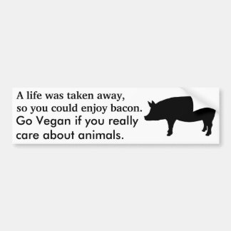 Ga naar vegan om levens te redden bumpersticker