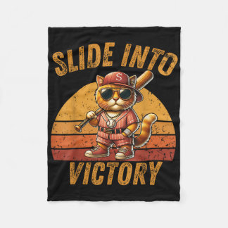 Ga naar Victory Funny Cat Baseball Sunset Vinta Fleece Deken