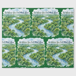 Ga naar waar je je het meest levendig voelt Natuur Cadeaupapier