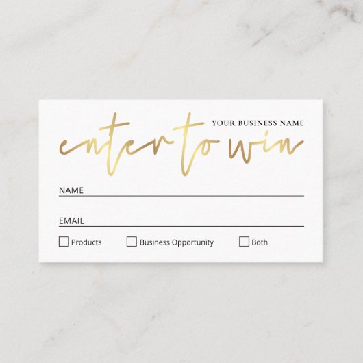 Ga naar Win White & Gold Event Raffle Ticket (Voorkant)