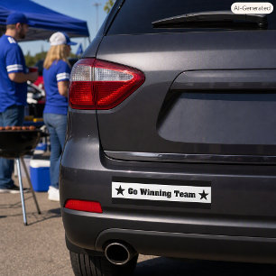 Ga naar winnend team grappige sportparodie afbeeld bumpersticker