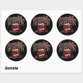 Ga naar Zombies. Ronde Sticker (Vel)