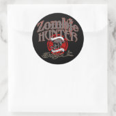 Ga naar Zombies. Ronde Sticker (Tas)