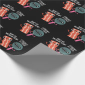 Ga niet Bacon Mijn Hart Grappig Koken Pun Donker B Cadeaupapier (Hoek)