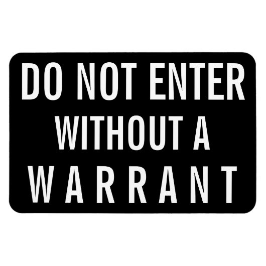 Ga niet binnen zonder een bevelteken magneet (Horizontaal)