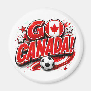 GA NIET CANADA Patriottische Voetbalfan Canadee Magneet