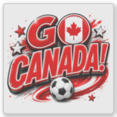  GA NIET CANADA Patriottische Voetbalfan | Canadee Sticker (Voorkant)