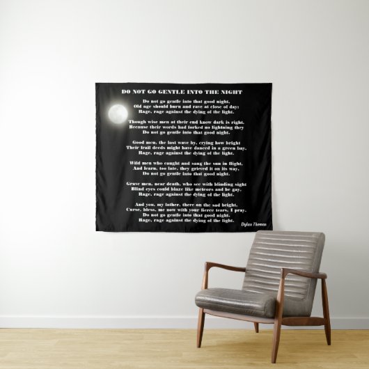 GA NIET GENTLE IN DE NACHT  WANDKLEED (In Situ (horizontaal))