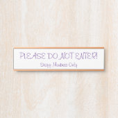 "GA NIET IN!" Deurteken Deurbordje (Voorkant)