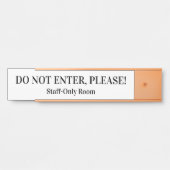 "GA NIET IN, GELIEVE TE GAAN!" DEURBORDJE (Voorkant)