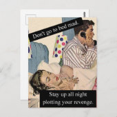 Ga niet naar Bed Mad Funny  Briefkaart (Voorkant / Achterkant)