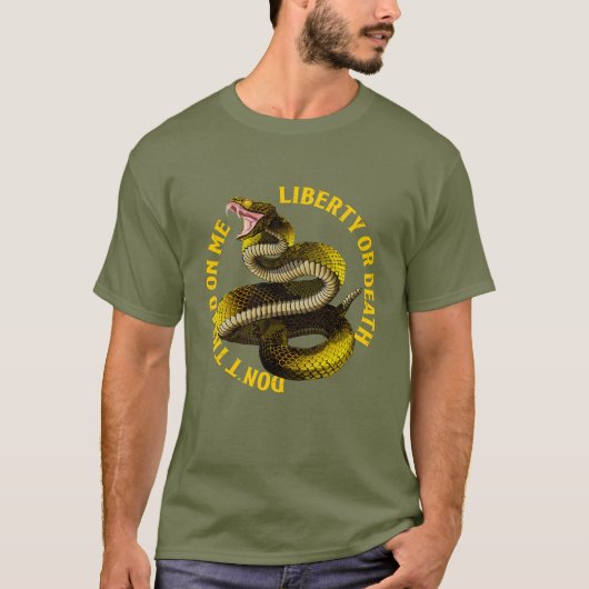 Ga niet op me af Gadsden Flag 2e Amendement T-shirt (Voorkant)