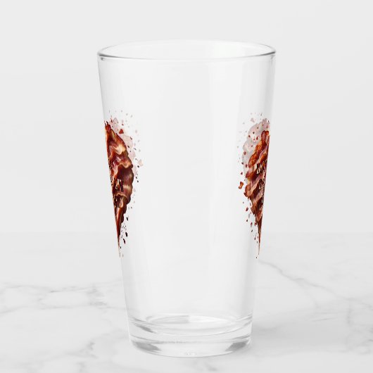 Ga niet op mijn hart, grappig glas (Links)