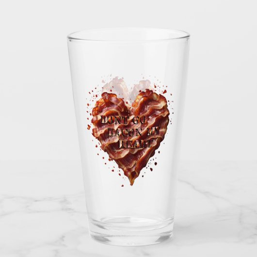 Ga niet op mijn hart, grappig glas (Voorkant)