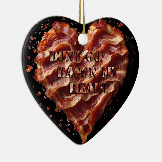 Ga niet op mijn hart, grappig keramisch ornament (Rechts)