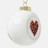 Ga niet op mijn hart, grappig keramische bal ornament (Links)