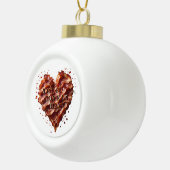Ga niet op mijn hart, grappig keramische bal ornament (Rechts)