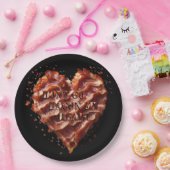 Ga niet op mijn hart, grappig papieren bordje (Feest)