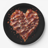 Ga niet op mijn hart, grappig papieren bordje (Voorkant)