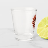 Ga niet op mijn hart, grappig shot glas (Links)