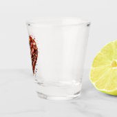 Ga niet op mijn hart, grappig shot glas (Rechts)