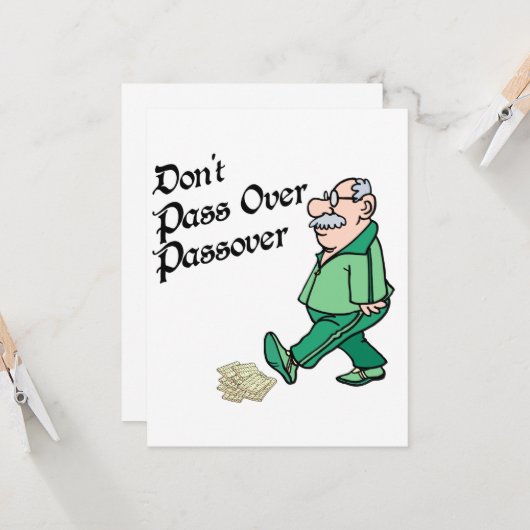 Ga niet over Passover Kaart (Voorkant / Achterkant in situ)