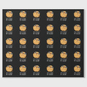 Ga niet terug in mijn hart Funny Cookie Pun Dark B Cadeaupapier (Vlak)