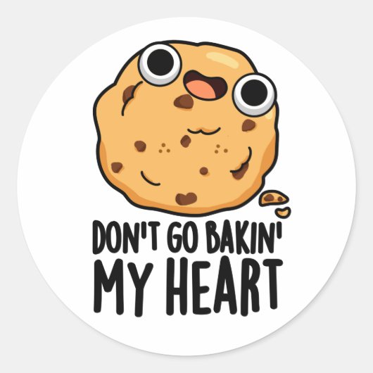 Ga niet terug in mijn hart Funny Cookie Pun Ronde Sticker (Voorkant)