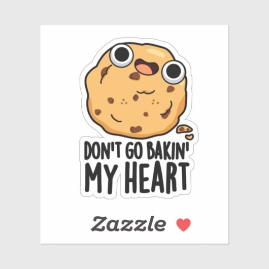 Ga niet terug in mijn hart Funny Cookie Pun Sticker (Vel)