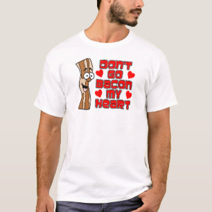 Ga niet terug naar mijn Cartoon Bacon T-shirt
