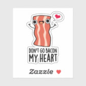 Ga niet terug naar mijn hart grappige voedselbonne sticker (Vel)