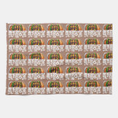 Ga niet terug naar mijn hart grappige voedselbonne theedoek (Horizontaal)