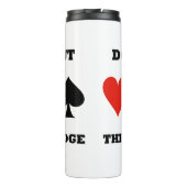Ga niet uit het spel van Bridge Vier Card Suits Thermosbeker (Achterkant)