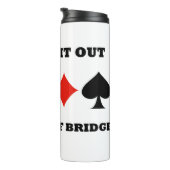 Ga niet uit het spel van Bridge Vier Card Suits Thermosbeker (Geroteerd rechts)