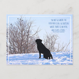 Ga niet waar het pad Emerson Quote kan leiden Briefkaart