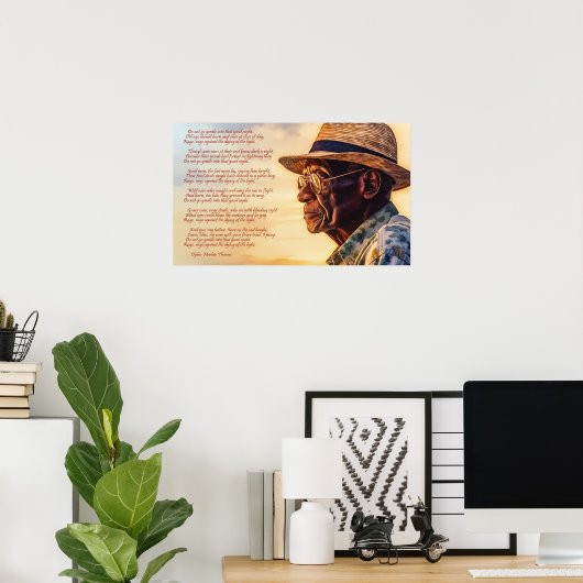 Ga niet zo zachtjes in die avond. poster (Thuiskantoor)