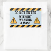 Ga niet zonder Masker in Rechthoekige Sticker (Tas)