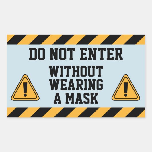 Ga niet zonder Masker in Rechthoekige Sticker (Voorkant)