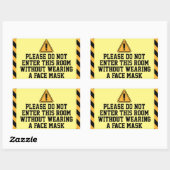 Ga niet zonder Masker in Rechthoekige Sticker (Vel)