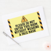 Ga niet zonder Masker in Rechthoekige Sticker (Envelop)