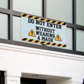 Ga niet zonder Masker in Spandoek (Buitenkant Gebouw)