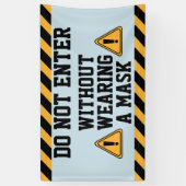 Ga niet zonder Masker in Spandoek (Verticaal)