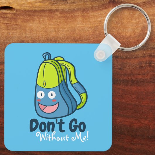  ga niet zonder mij sleutelhanger (Achterkant)