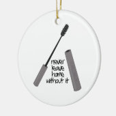 Ga nooit naar huis keramisch ornament (Links)