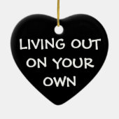 Ga nooit weg keramisch ornament (Achterkant)